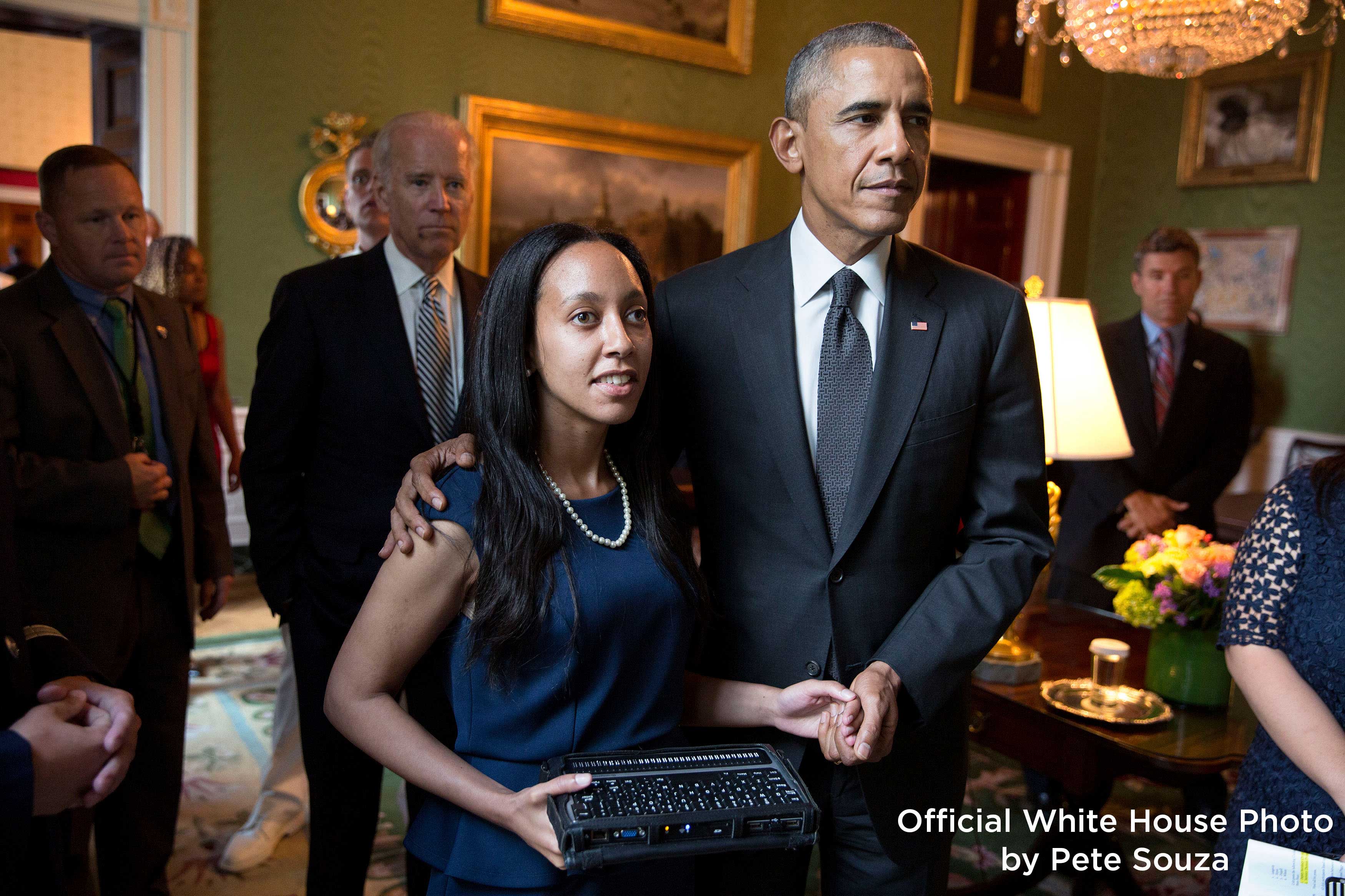 Haben Girma and former US President, Barack Obama (Photo Credit: Pete Souza)