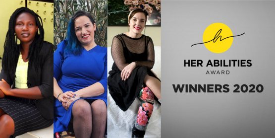 The three winners of the Her Abilities Award 2020 (c) Light for the World