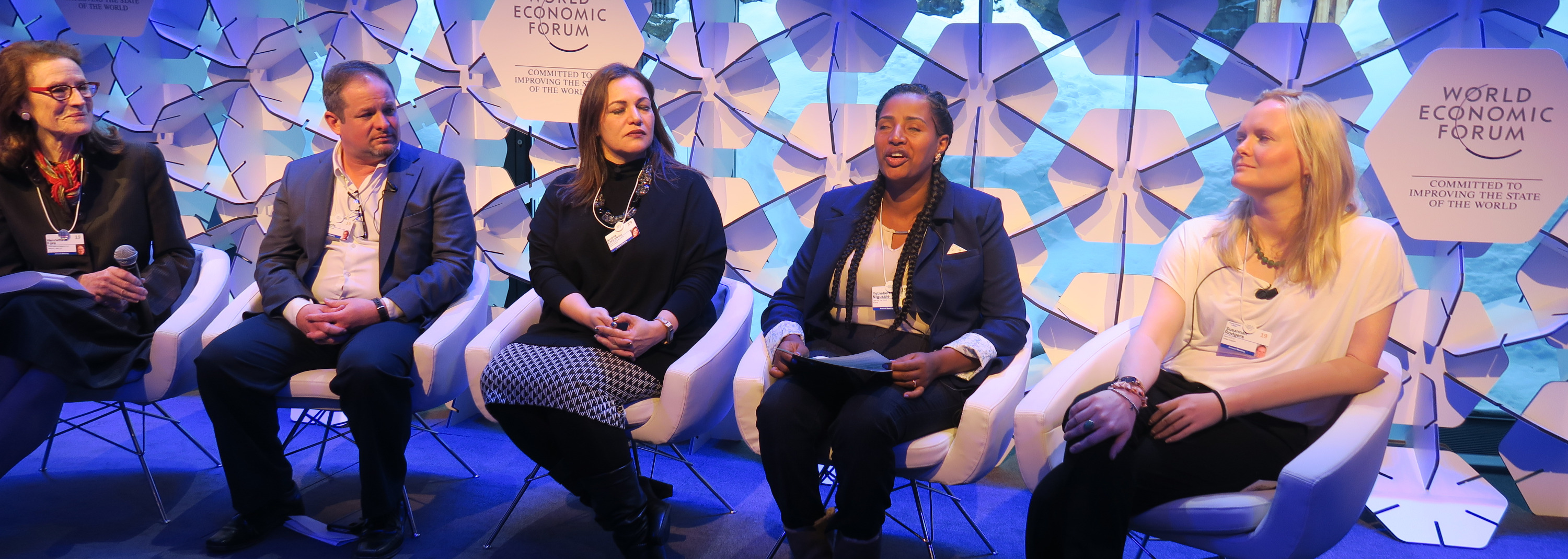 Yetnebersh Nigussie speaks at the World Economic Forum